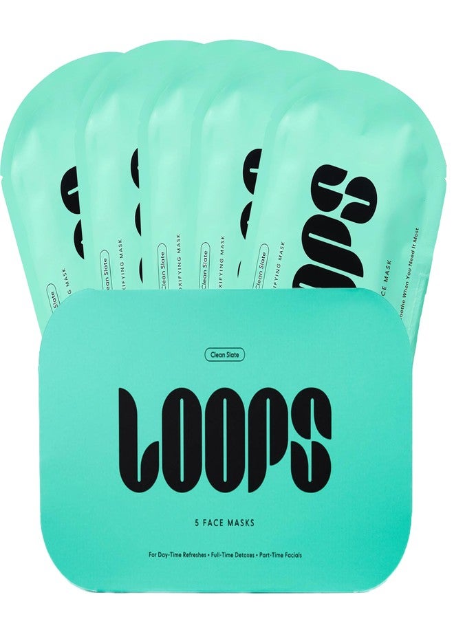 Loops قناع الوجه الهيدروجيل لوبس كلين سلات - مزيل للسموم - يزيل السموم وينظف ويلطف البشرة - ينقي بعمق ويرطب بعمق - يقلل من مظهر المسام - 5 قطع - Image 1